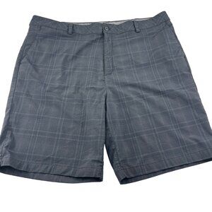 Under Armour Men's Plaid Golf Shorts Size 42 Gray Flat Front